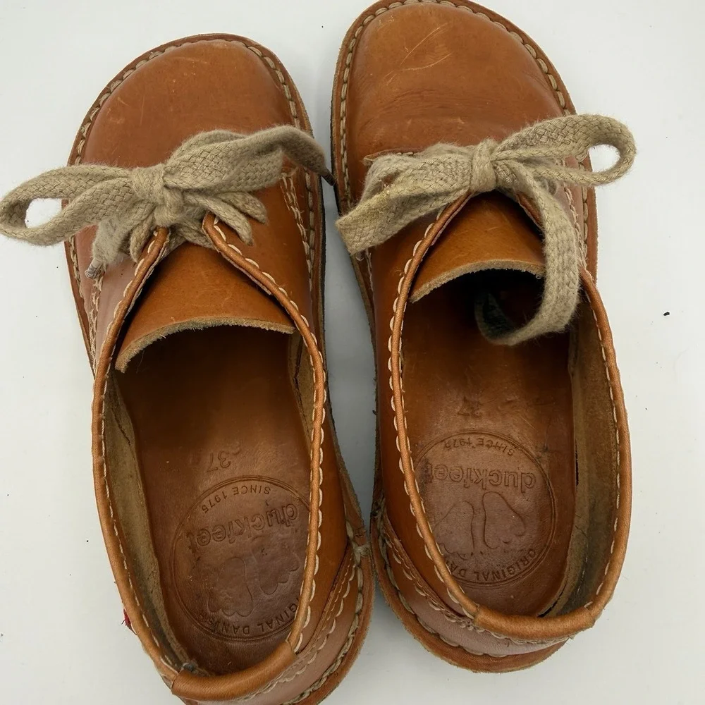 DUCKFEET JYLLAND BROWN HANDMADE SHOES – SIZE EU 37 US Women 6.5 Derby Minimalist - Picture 7 of 8